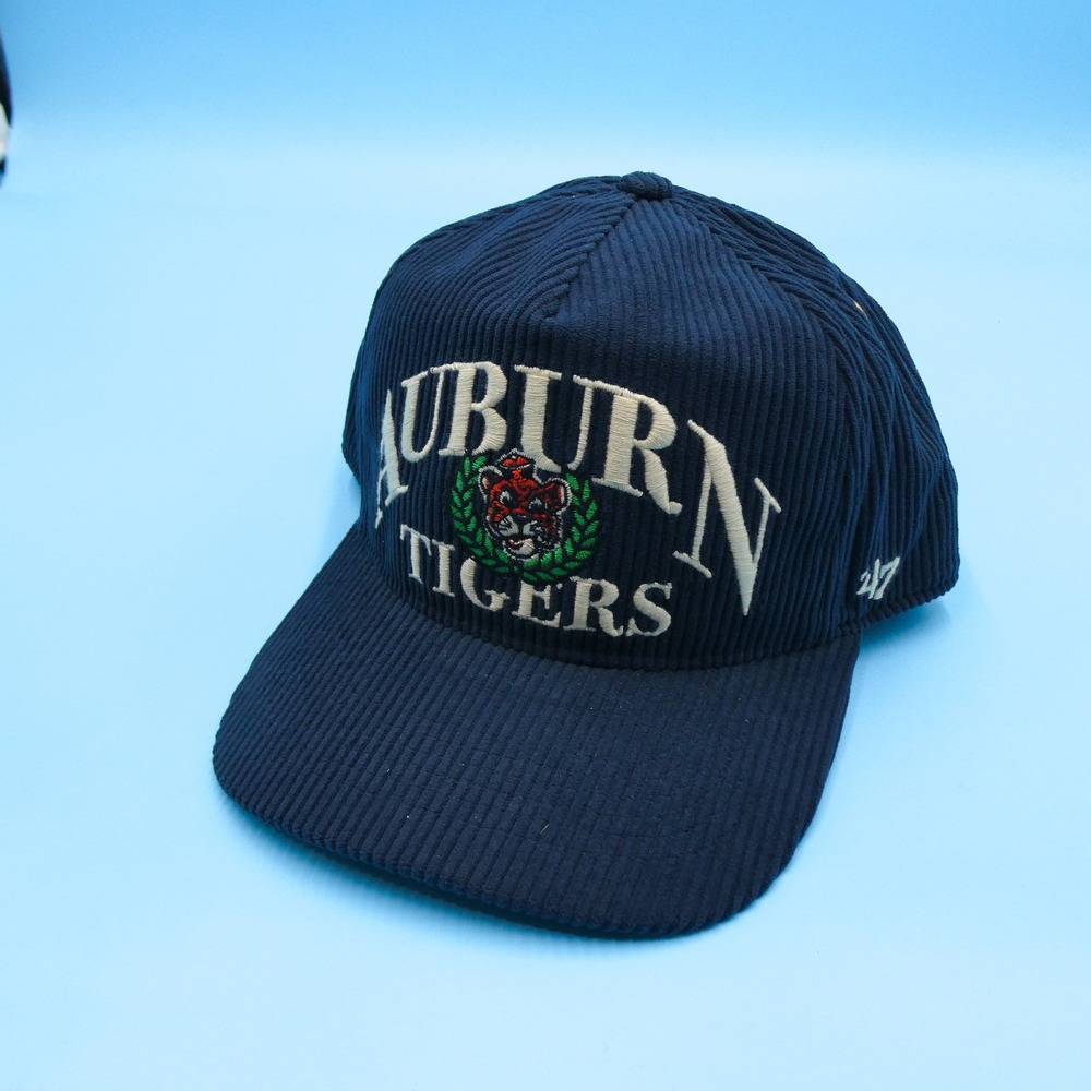 '47 Brand Auburn Tigers Hat Men One Size Pitchout Hitch Navy Corduroy Snapback